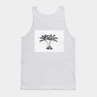 Palm Trees with Galaxy Background Tank Top